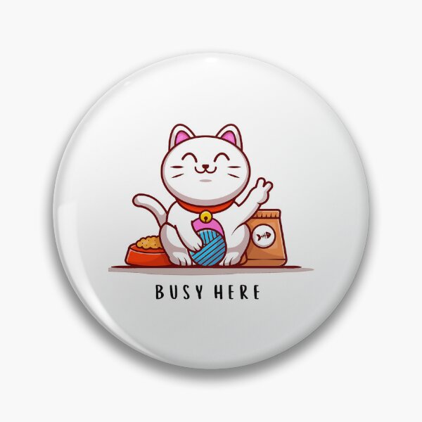 Item preview, Funny cute cat with a ball of wool busy life - yarn - funny animal memes designed and sold by HeidiVintageArt.