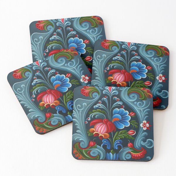 Item preview, Norwegian Rosemaling-Oil On Canvas #15 designed and sold by Gypsykiss.