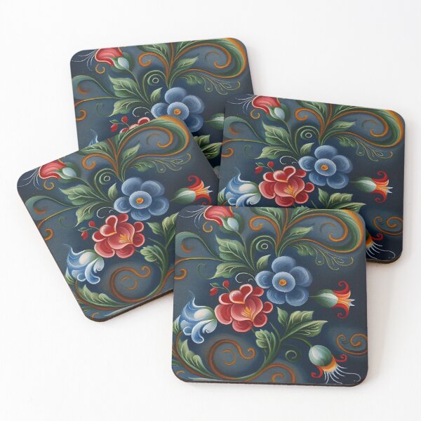 Item preview, Norwegian Rosemaling-Oil On Canvas #16 designed and sold by Gypsykiss.