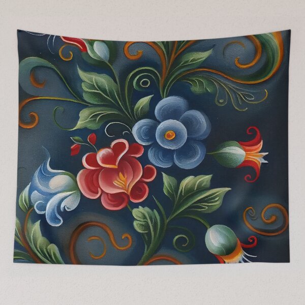 Item preview, Norwegian Rosemaling-Oil On Canvas #16 designed and sold by Gypsykiss.