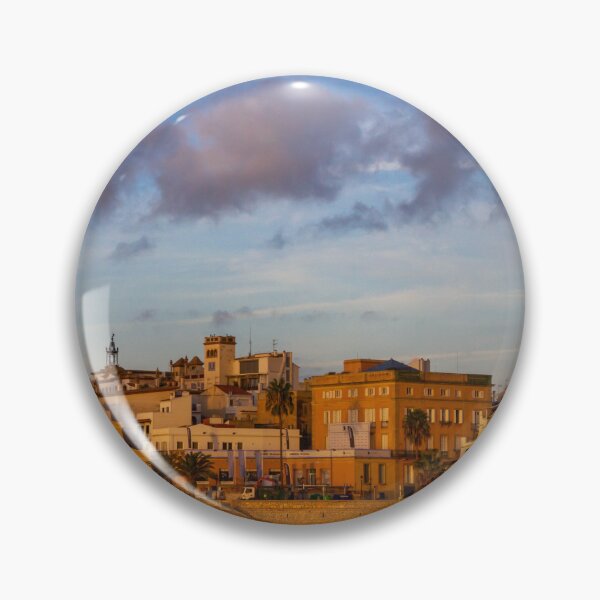 Item preview, View of Sitges, Spain basking in the early morning sunshine designed and sold by Kevin Hellon.