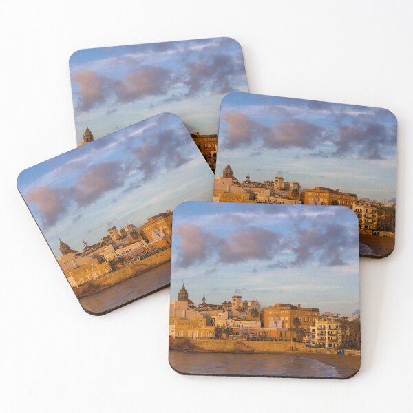Item preview, View of Sitges, Spain basking in the early morning sunshine designed and sold by Kevin Hellon.