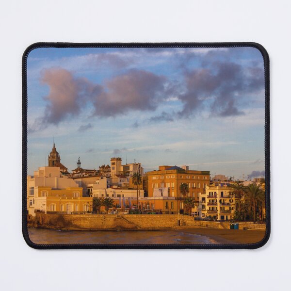 Item preview, View of Sitges, Spain basking in the early morning sunshine designed and sold by Kevin Hellon.