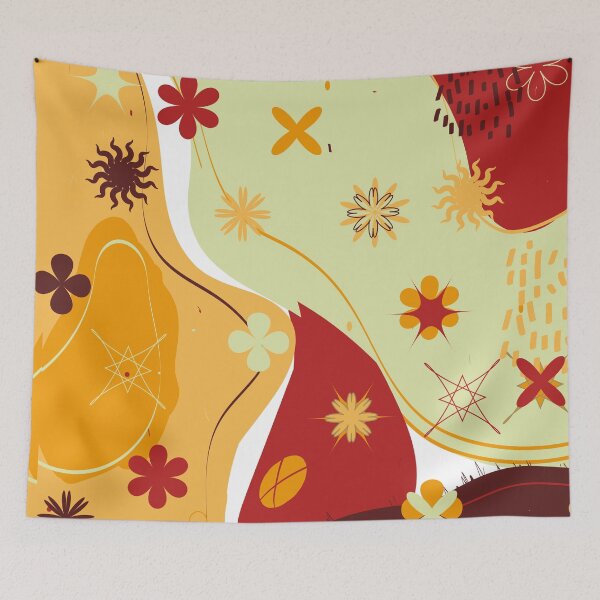 Item preview, Floral pattern in warm tones designed and sold by DoritaStudio.