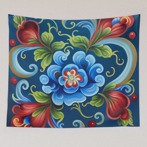 Item preview, Norwegian Rosemaling-Oil On Canvas #18 designed and sold by Gypsykiss.