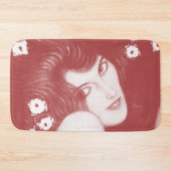 Item preview, Gustav Klimt Red Abstract Woman with Flowers in Her Long Hair Beethoven Friese Painting Monochromatic Halftone Digital Effects Edit by Veda Redhead designed and sold by kattakitty.