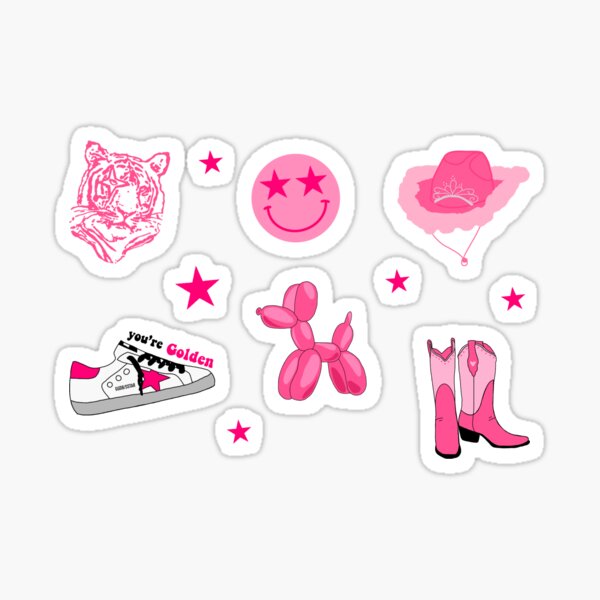 The Ultimate Preppy Pink Sticker Pack Photographic Print for Sale