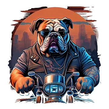 Vorschaubild zum Design Rev Up Your Style with Our Bulldog Biker von SpeshMerch