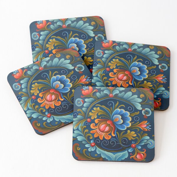 Item preview, Norwegian Rosemaling-Oil On Canvas #21 designed and sold by Gypsykiss.