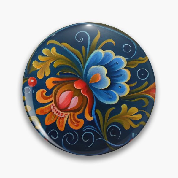Item preview, Norwegian Rosemaling-Oil On Canvas #21 designed and sold by Gypsykiss.