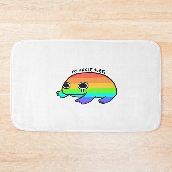 Item preview, My Ankle Hurts | Crying Rainbow Frog, Pride Frog Stickers, Rainbow Stickers designed and sold by iristocat.