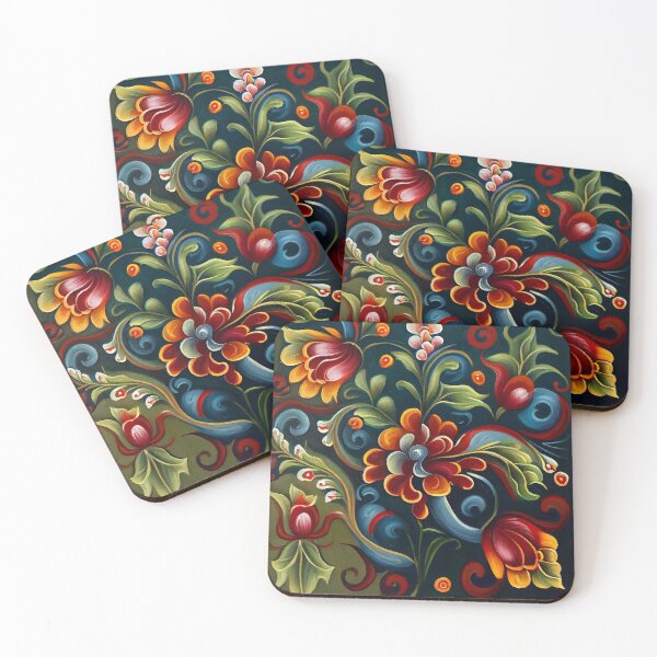 Item preview, Norwegian Rosemaling-Oil On Canvas #22 designed and sold by Gypsykiss.