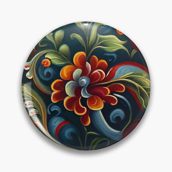 Item preview, Norwegian Rosemaling-Oil On Canvas #22 designed and sold by Gypsykiss.
