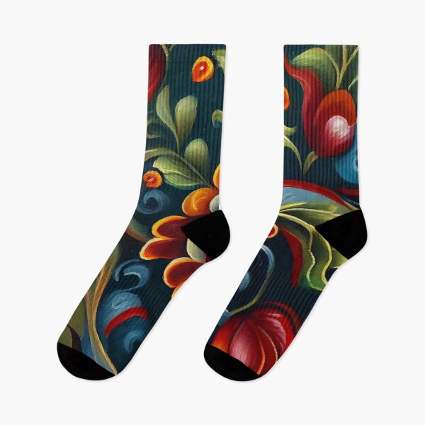 Item preview, Norwegian Rosemaling-Oil On Canvas #22 designed and sold by Gypsykiss.