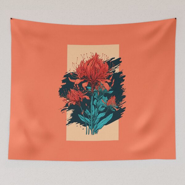 Item preview, Red Blooming Lycoris Flower designed and sold by YzHmDesign.
