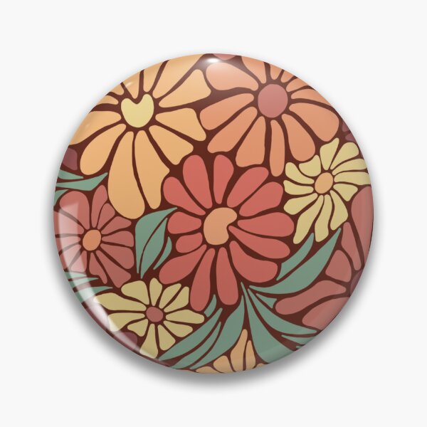 Item preview, Retro Zinnia Flowers designed and sold by BumbleB-Design.