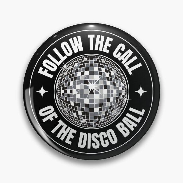 Aperçu de l'œuvre SUIVEZ L'APPEL DE LA BOULE DISCO (blanc) créée et vendue par Discothreadz.