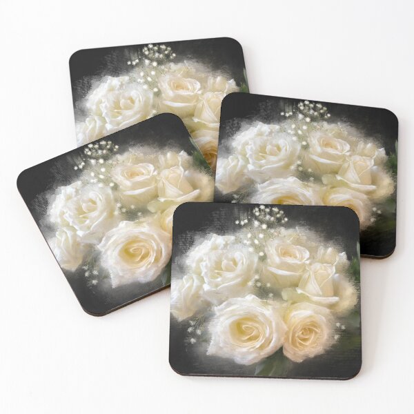 Item preview, White Roses and Baby's Breath designed and sold by Lois  Bryan.