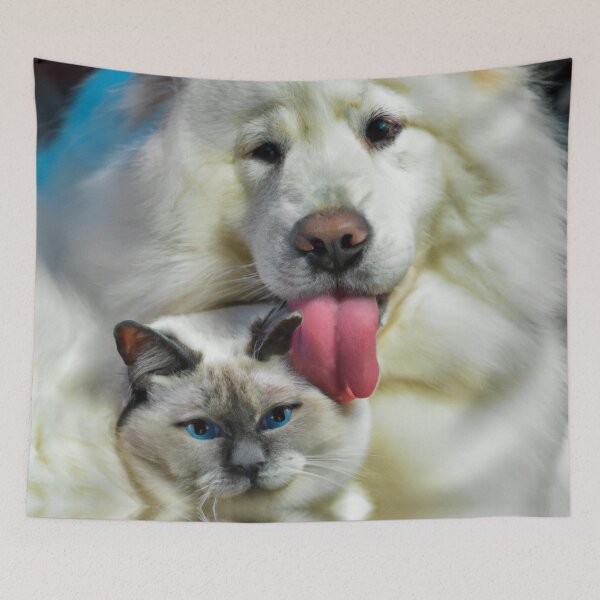 Item preview, Samoyed and cat designed and sold by Astralia.