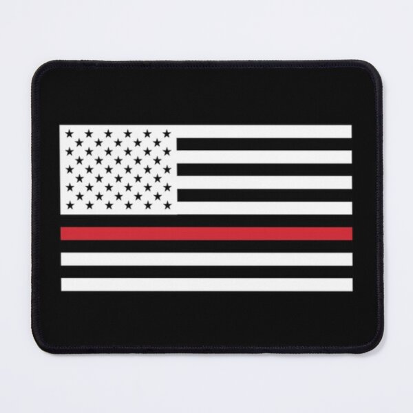 Item preview, USA Firefighter Flag - Thin Red Line designed and sold by RENAGADE4LYF.