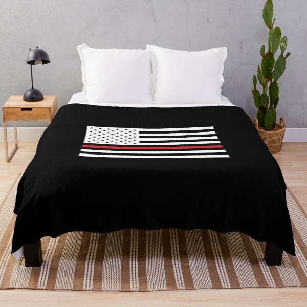 Item preview, USA Firefighter Flag - Thin Red Line designed and sold by RENAGADE4LYF.