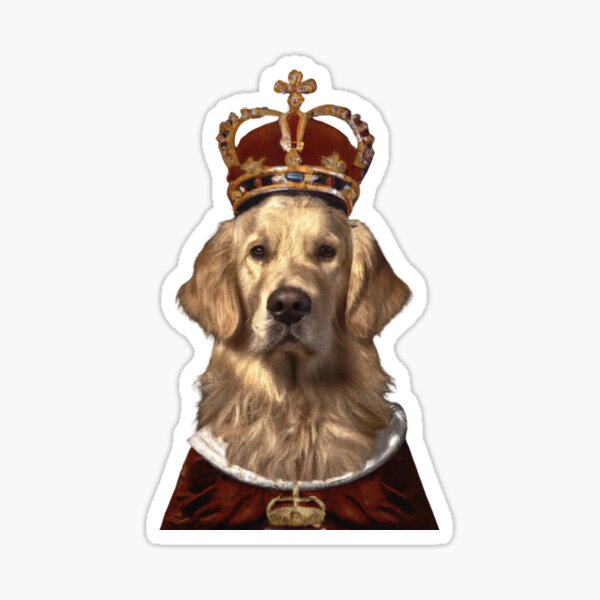 Rat King Wearing a Medieval Robe and Royal Crown in Renaissance Portrait  Digital Art | Sticker