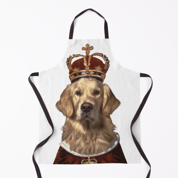 Item preview, Golden Retriever Wearing a Medieval Robe and Crown Renaissance Style Portrait Digital Art designed and sold by SourBunnyshop.