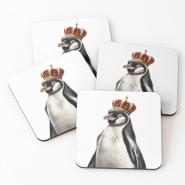 Item preview, Penguin Wearing a Royal Crown in Renaissance Portrait Digital Art designed and sold by SourBunnyshop.