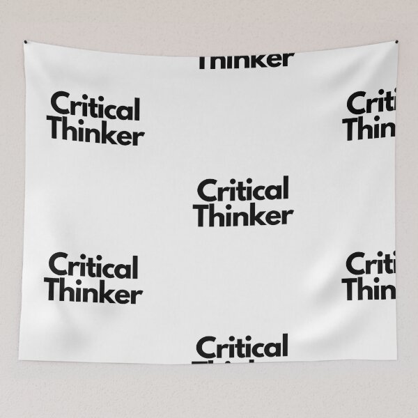 Item preview, Critical Thinker Black on White entrepreneur reflective, logical, objective designed and sold by EmprendeHoy.
