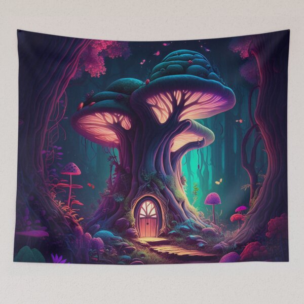 Item preview, Magical Enchanted Forest Art Print Fantasy Landscape designed and sold by marcomonge84.