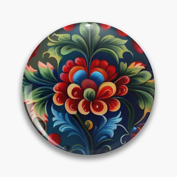 Item preview, Norwegian Rosemaling-Oil On Canvas #23 designed and sold by Gypsykiss.
