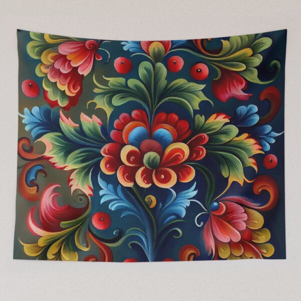 Item preview, Norwegian Rosemaling-Oil On Canvas #23 designed and sold by Gypsykiss.
