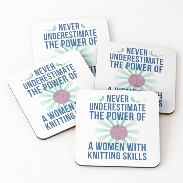 Item preview, Never underestimate the power of a woman with knitting skills designed and sold by chetan786.