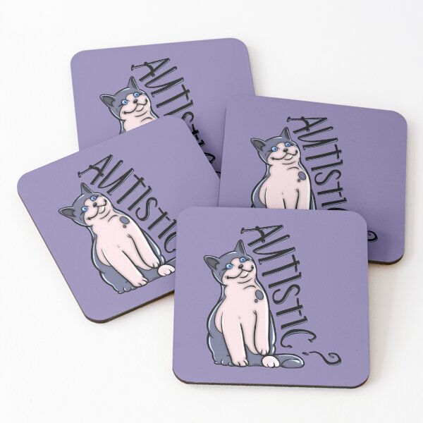 Item preview, Confused autistic kitty cat designed and sold by Purplecubeart.