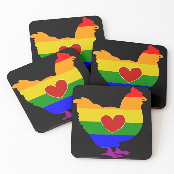 Item preview, Chicken Daddy - LGBTQ Pride Flag Heart 05 designed and sold by Puddmuppy.
