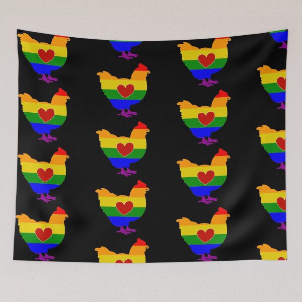 Item preview, Chicken Daddy - LGBTQ Pride Flag Heart 05 designed and sold by Puddmuppy.