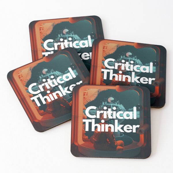 Item preview, Critical Thinker White on Black entrepreneur sci-fi, infrared lighting, Ultra-realistic, highly detailed designed and sold by EmprendeHoy.