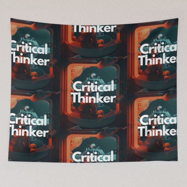 Item preview, Critical Thinker White on Black entrepreneur sci-fi, infrared lighting, Ultra-realistic, highly detailed designed and sold by EmprendeHoy.