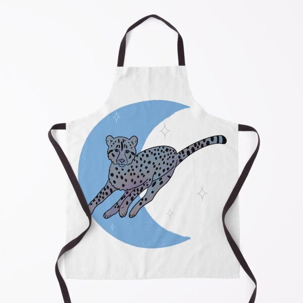 Item preview, Cheetah Crescent Moon - Blue designed and sold by bellamousse design co.