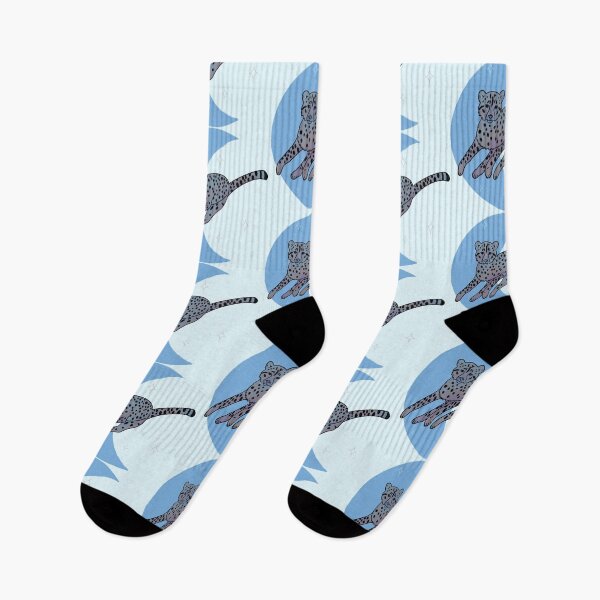 Item preview, Cheetah Crescent Moon - Blue designed and sold by bellamousse design co.