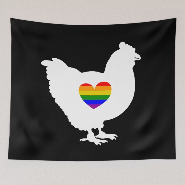 Item preview, Chicken Daddy - LGBTQ Pride Flag Heart 04 designed and sold by Puddmuppy.