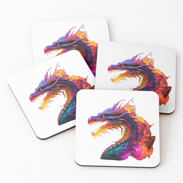 Item preview, Colourful and Wonderful Dragon on Fire designed and sold by GloriousArtSKD.