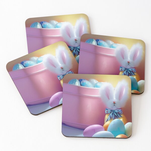 Item preview, Colorful Festive Easter Eggs Easter Bunny Spring Flowers Version 8 designed and sold by DreamingAwake1.