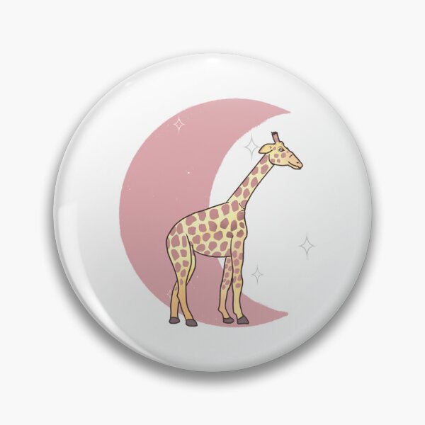 Item preview, Giraffe Crescent Moon - Rose designed and sold by bellamousse design co.