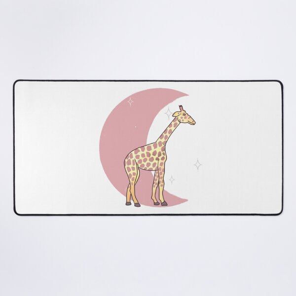 Item preview, Giraffe Crescent Moon - Rose designed and sold by bellamousse design co.