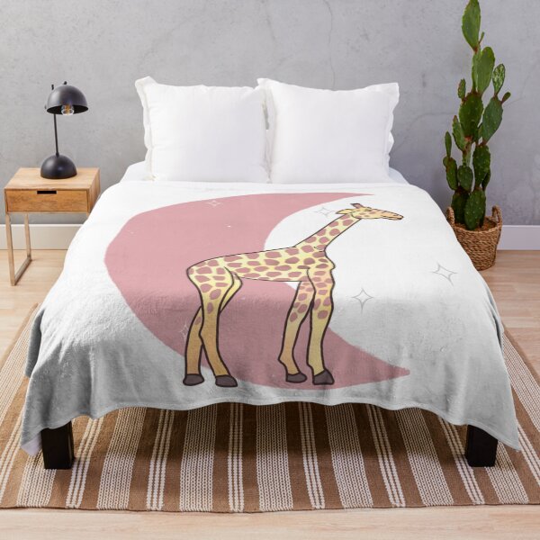 Item preview, Giraffe Crescent Moon - Rose designed and sold by bellamousse design co.