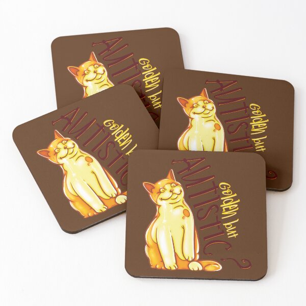 Item preview, Golden autistic funny cat  designed and sold by Purplecubeart.