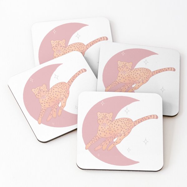 Item preview, Cheetah Crescent Moon - Rose designed and sold by bellamousse design co.
