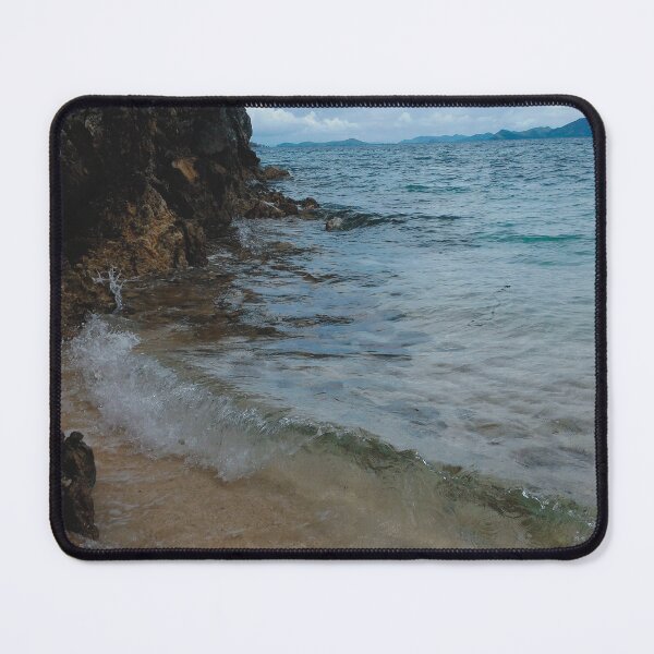 Item preview, Gentle Beach Wave and Rock Formations (large canvas) designed and sold by Bernsberry Illustrations.