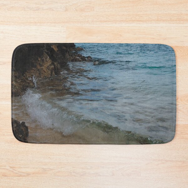 Item preview, Gentle Beach Wave and Rock Formations (large canvas) designed and sold by Bernsberry Illustrations.